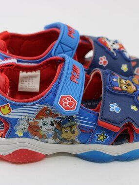 Patroli Toddler Boy Sandals Multi color SZ 8 Hoop & Loop Fluorescent Summer